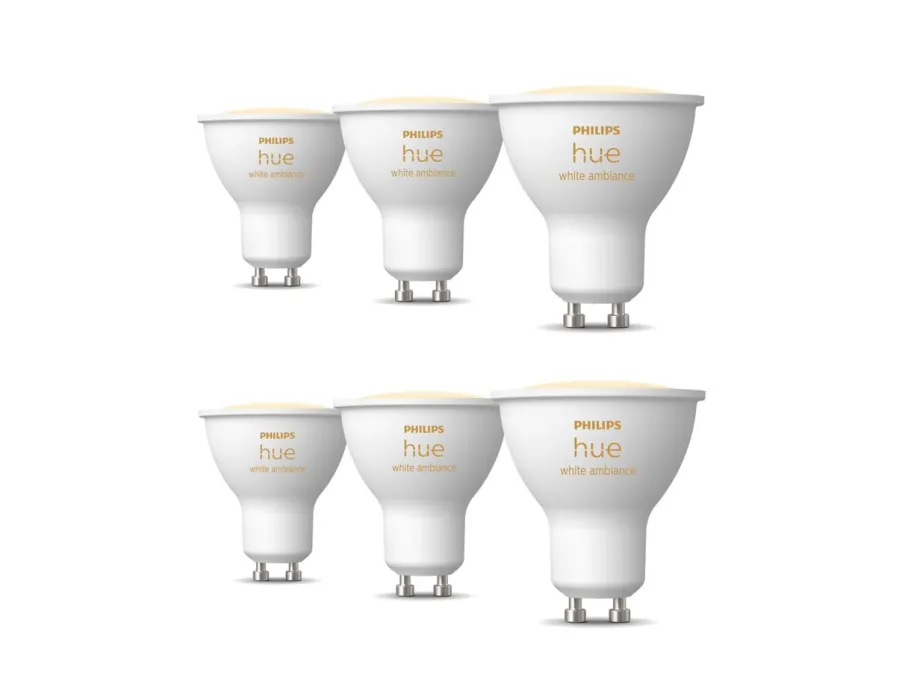 Philips Hue Multipak: GU10 white ambiance 6-pak* Zestawy|Żarówki