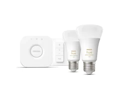 Philips Hue Zestaw startowy: 2 inteligentne żarówki E27 (1100) + regulator przyciemniania Hue Dimmer switch* Zestawy Startowe