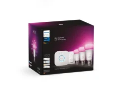 Philips Hue Zestaw startowy: 3 inteligentne żarówki E27 (1100) + regulator przyciemniania Hue Dimmer switch* Zestawy Startowe