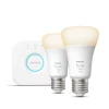 Philips Hue Zestaw startowy: 2 inteligentne żarówki E27 (1100)* Zestawy Startowe